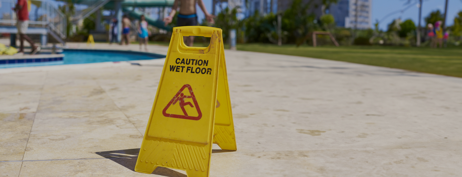 Caution wet floor sign